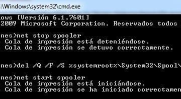eliminar la cola de impresion de windows